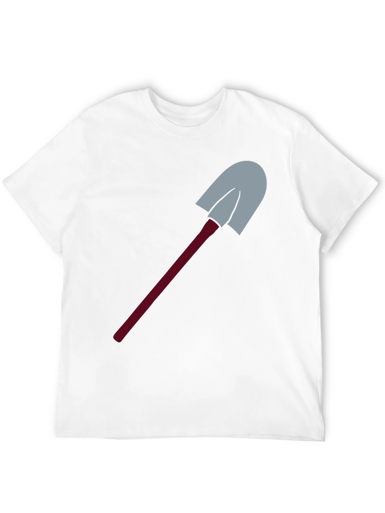 Novelty Shovel Graphic Tee - Black Cotton Blend