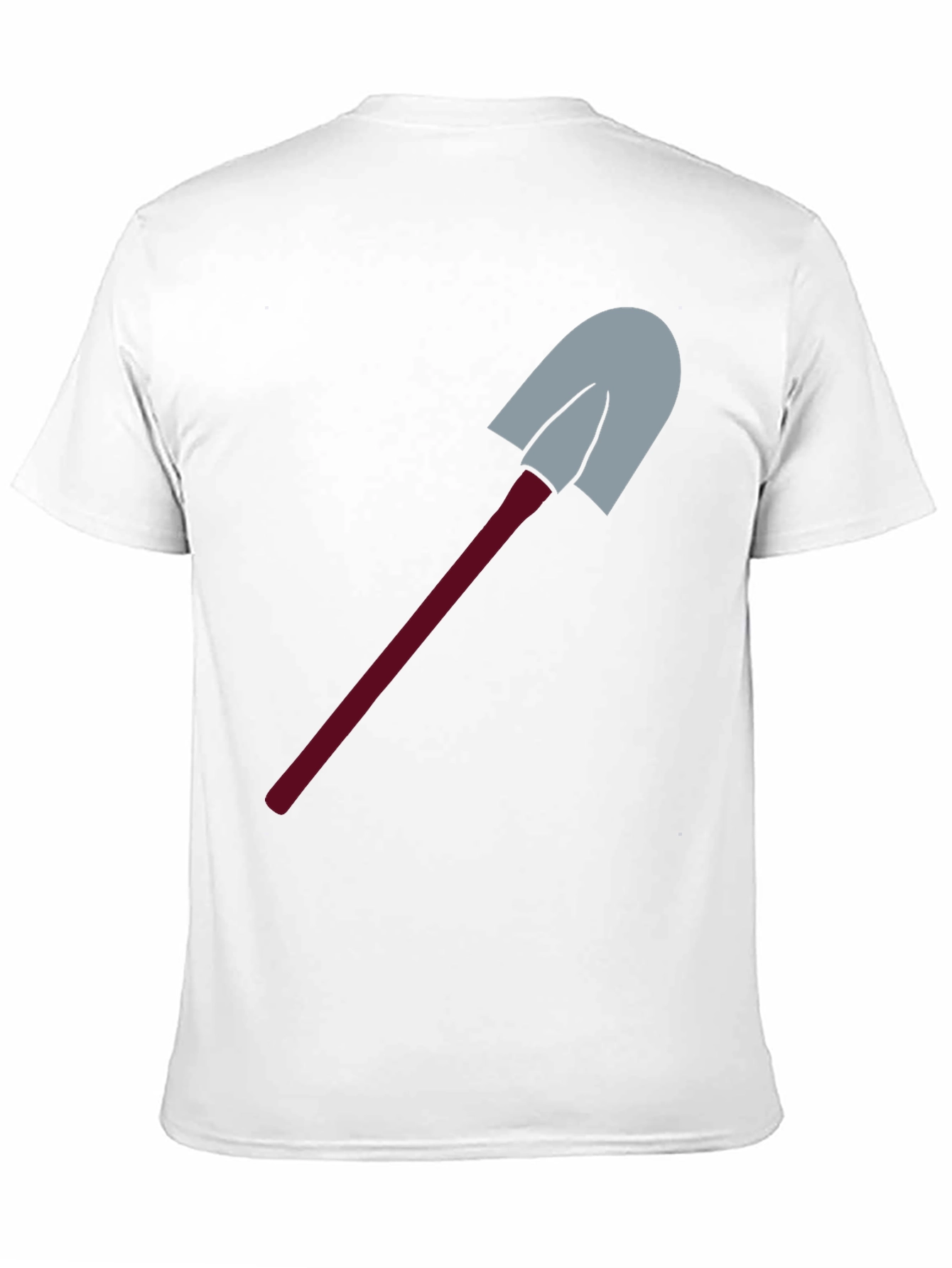 Novelty Shovel Graphic Tee - Black Cotton Blend