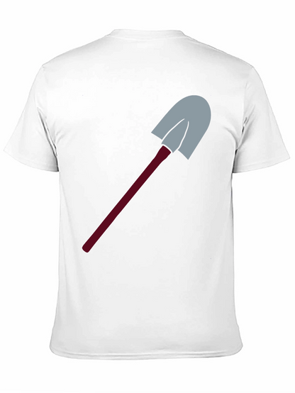 Novelty Shovel Graphic Tee - Black Cotton Blend