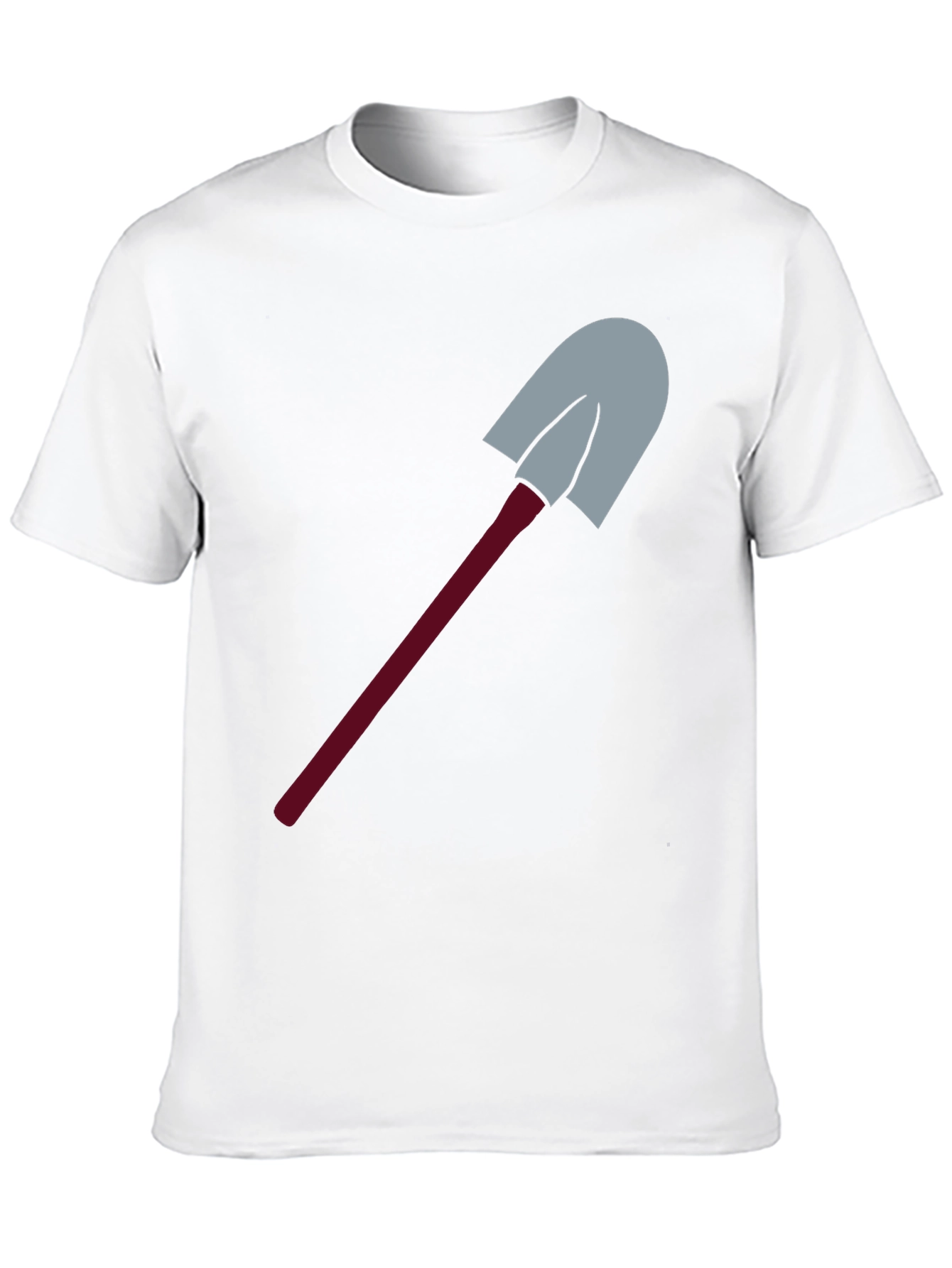 Novelty Shovel Graphic Tee - Black Cotton Blend