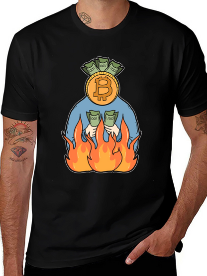 Bitcoin Burning Money T-Shirt
