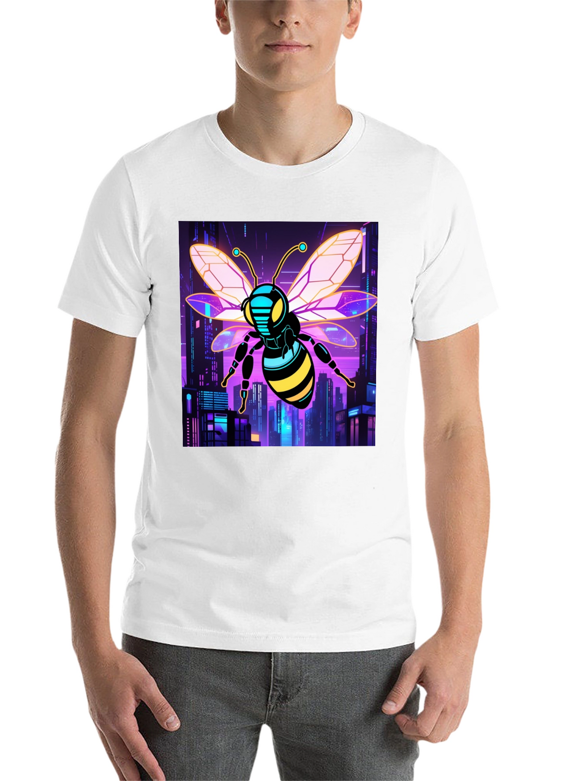 Cyberpunk Bee T-Shirt - Black