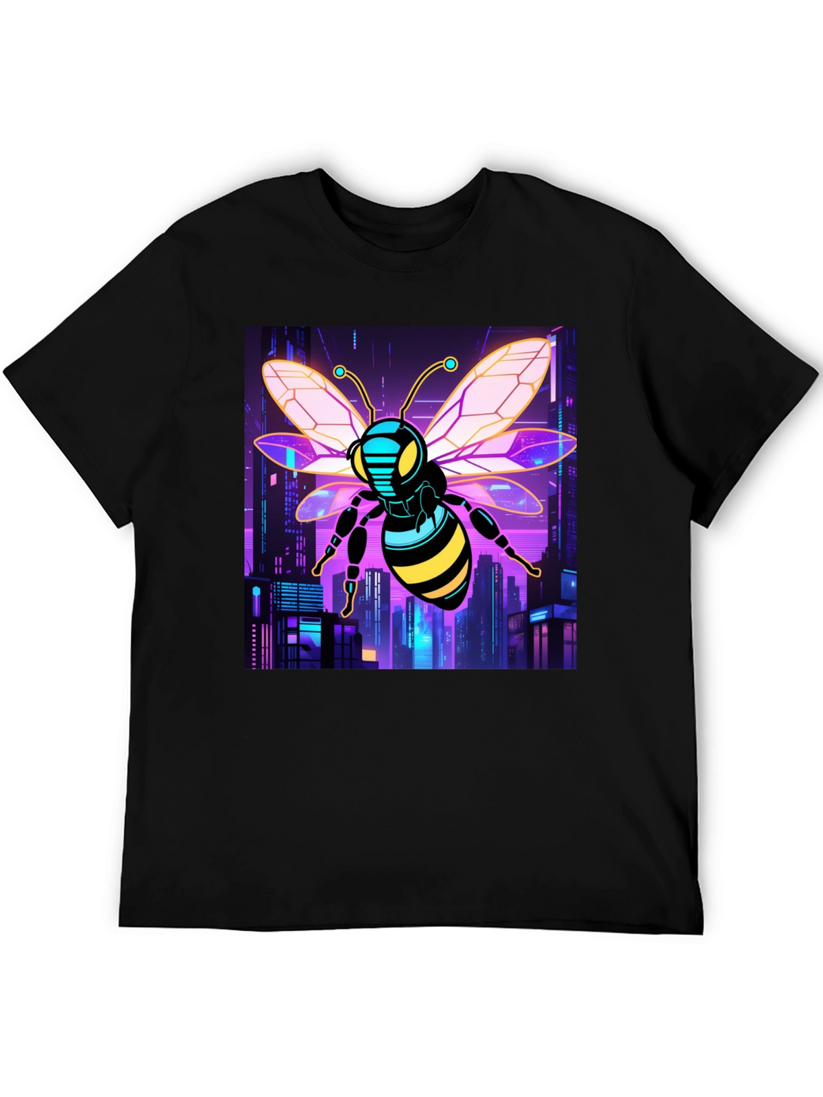 Cyberpunk Bee T-Shirt - Black