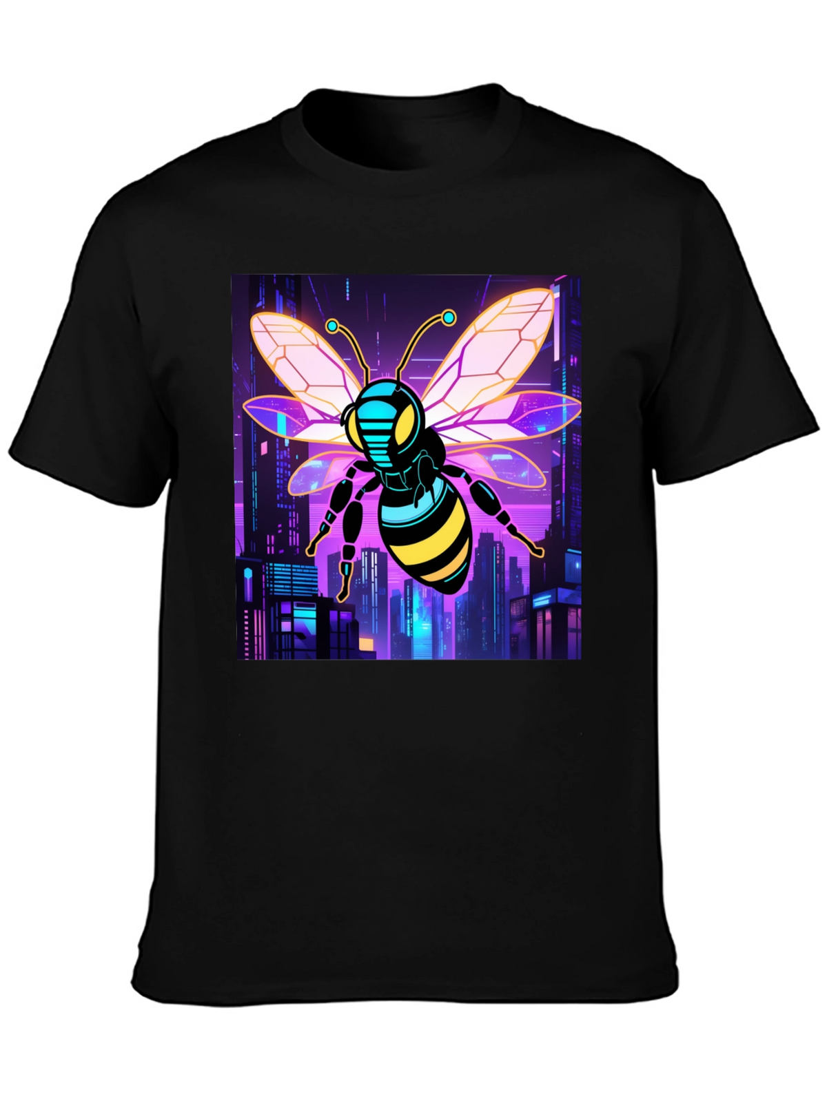 Cyberpunk Bee T-Shirt - Black