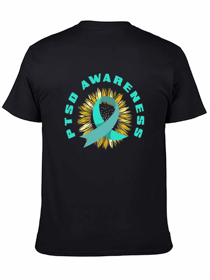 PTSD Awareness Sunflower Ribbon T-Shirt
