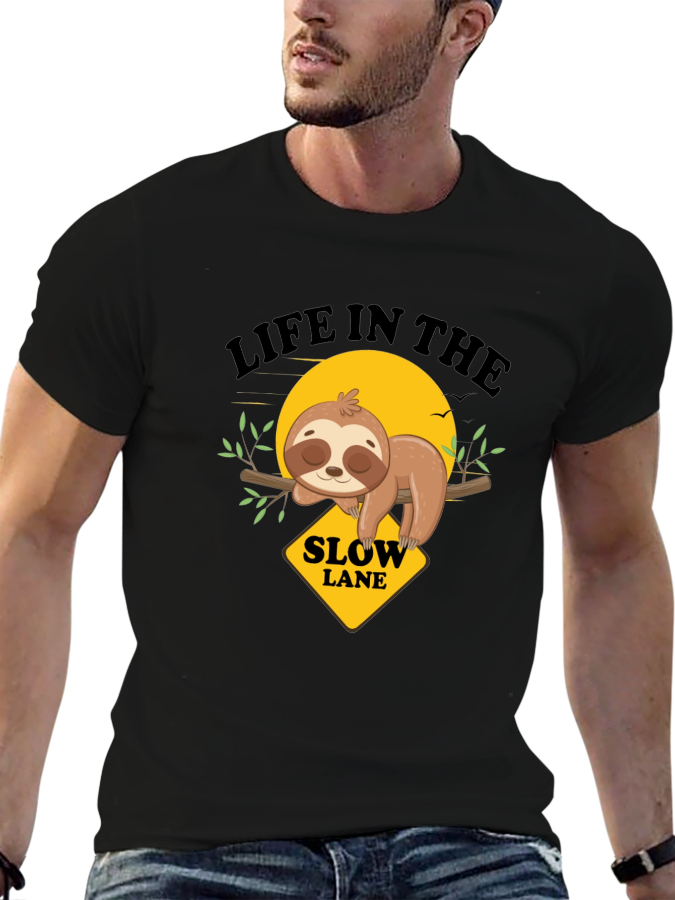 Slow Lane Sloth Graphic Tee