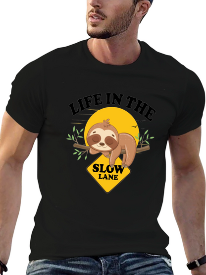 Slow Lane Sloth Graphic Tee