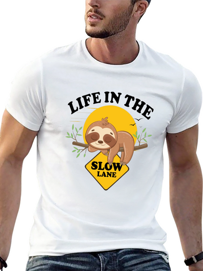 Slow Lane Sloth Graphic Tee