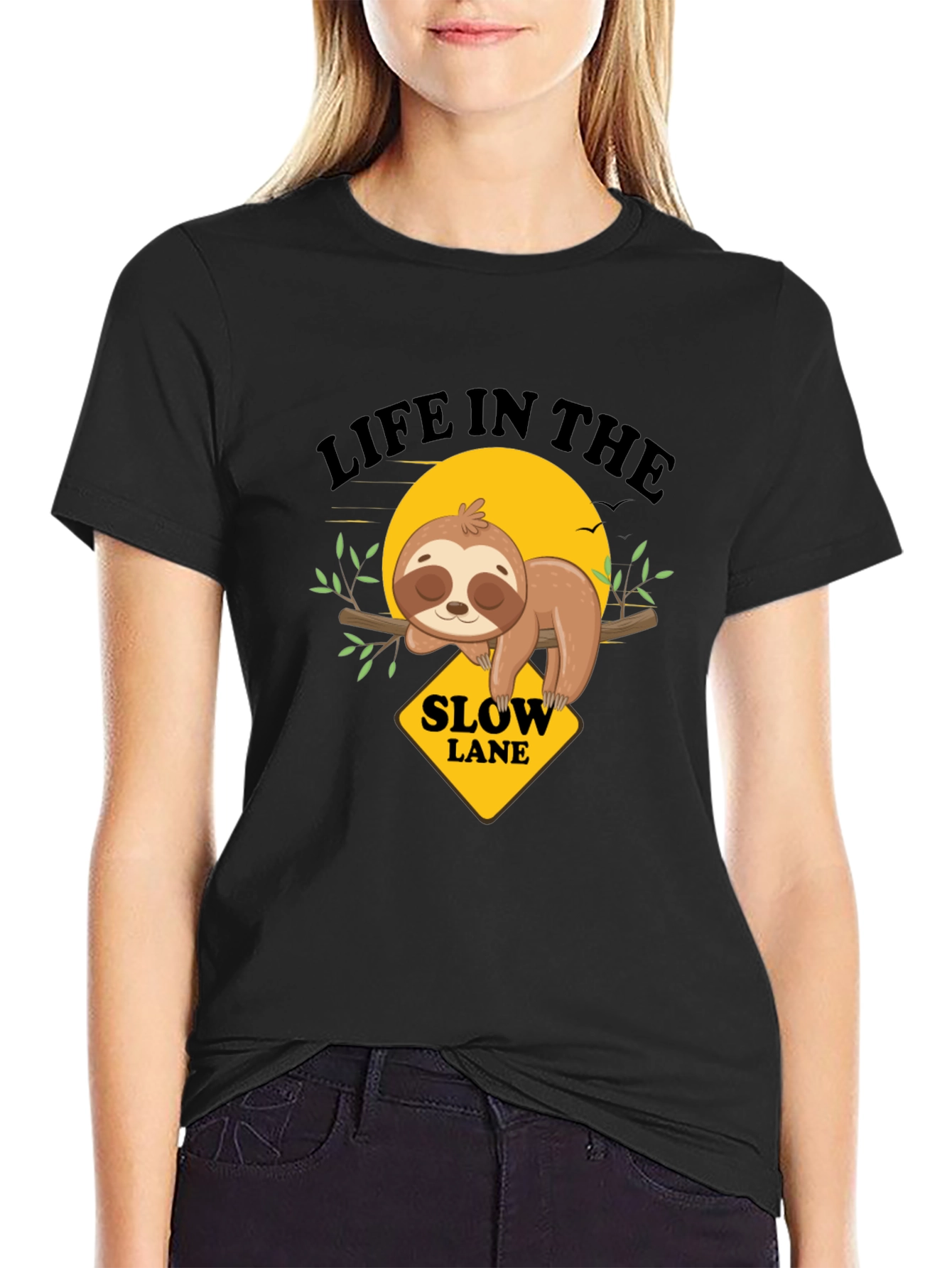 Slow Lane Sloth Graphic Tee