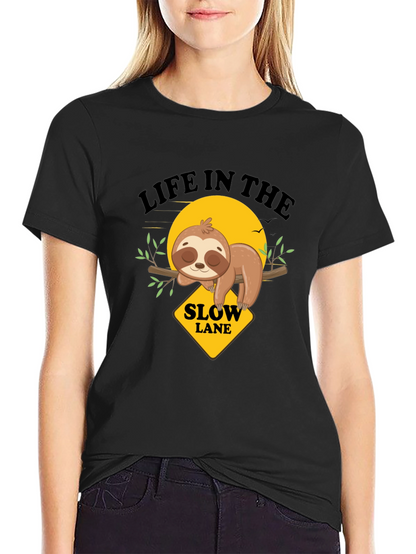 Slow Lane Sloth Graphic Tee