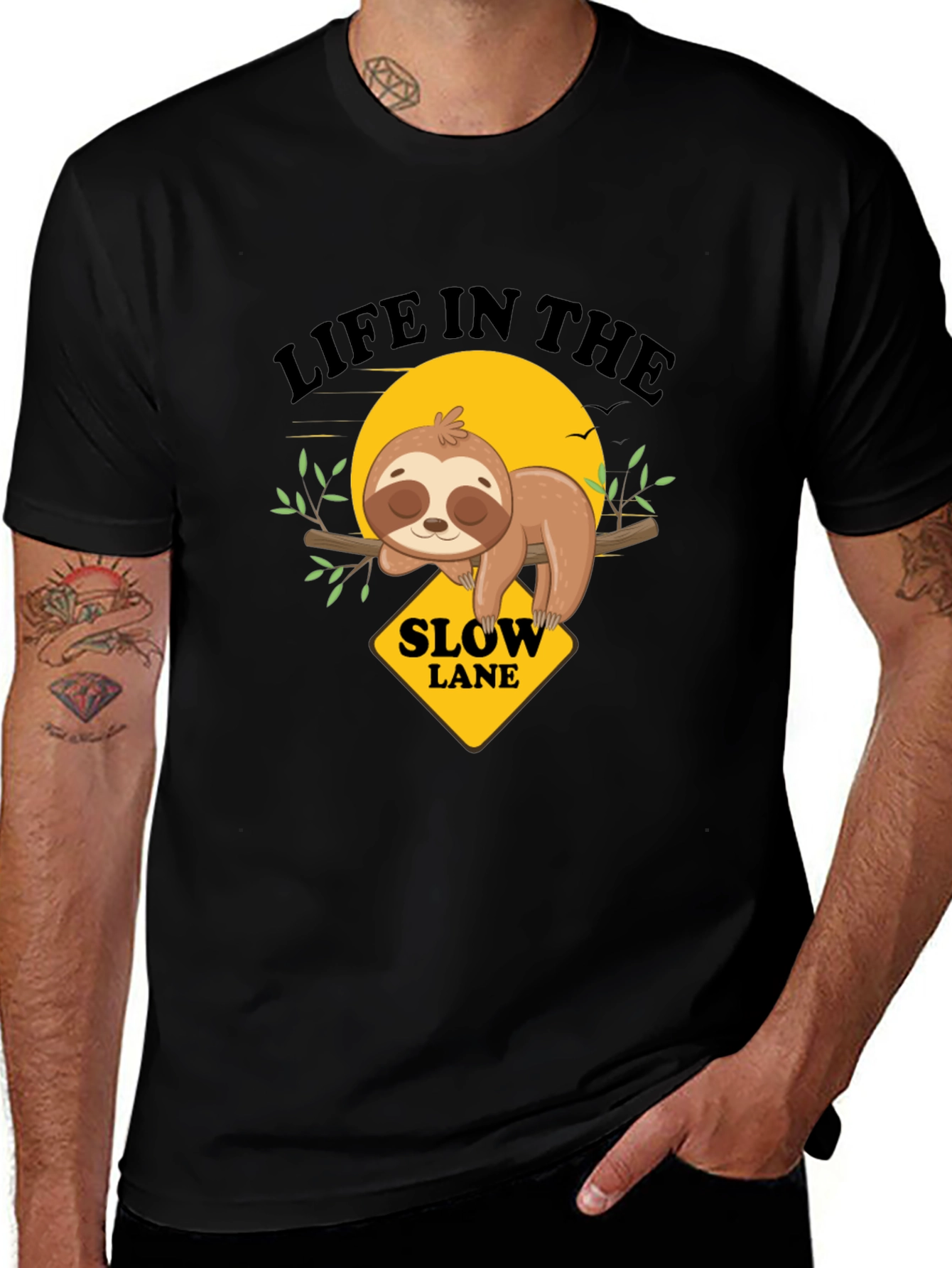 Slow Lane Sloth Graphic Tee