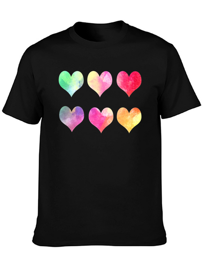 Watercolor Hearts Graphic T-Shirt