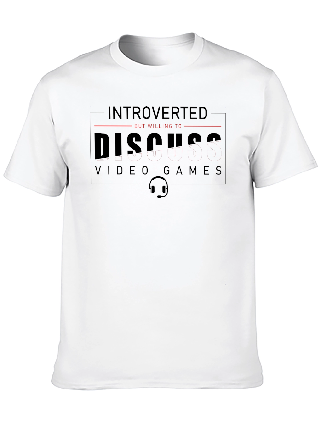 Introverted Gamer T-Shirt - Discuss Video Games
