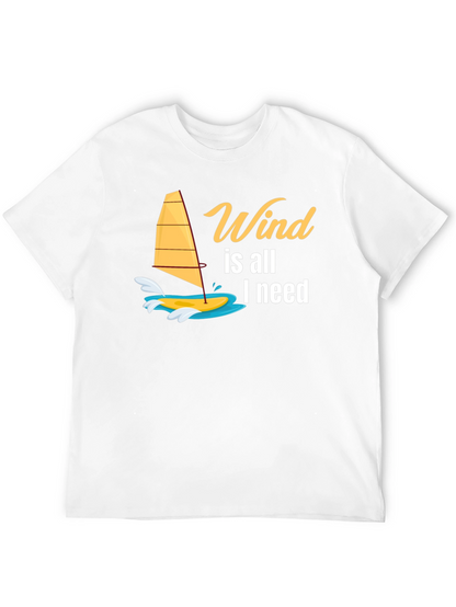 Wind is All I Need Black Graphic Tee