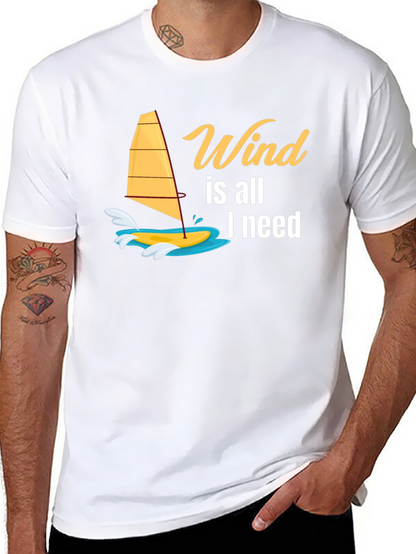 Wind is All I Need Black Graphic Tee
