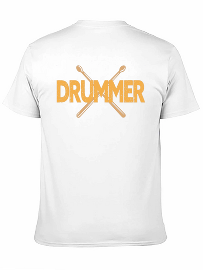 Drummer T-Shirt - Crossed Drumsticks Graphic Tee