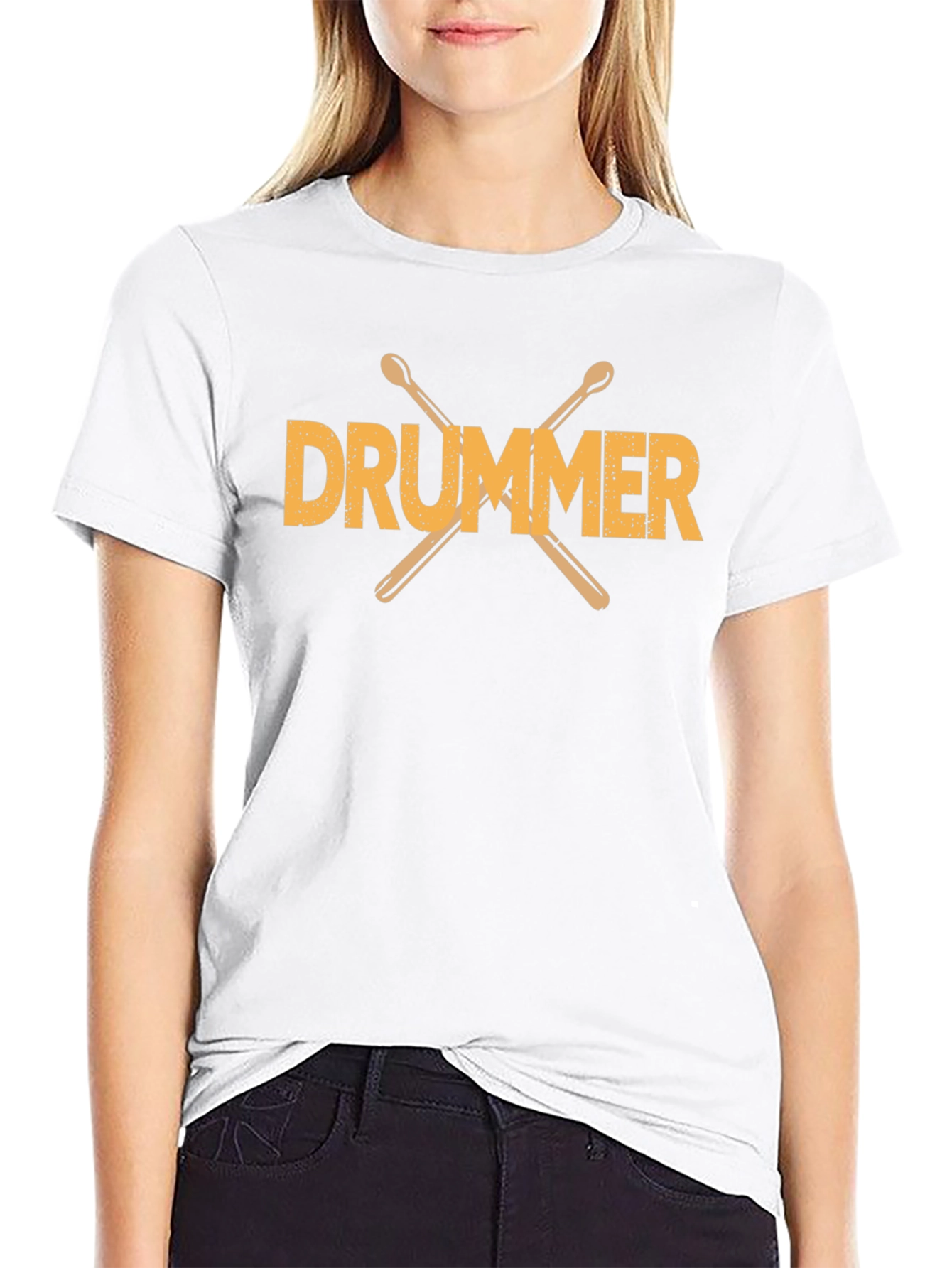 Drummer T-Shirt - Crossed Drumsticks Graphic Tee