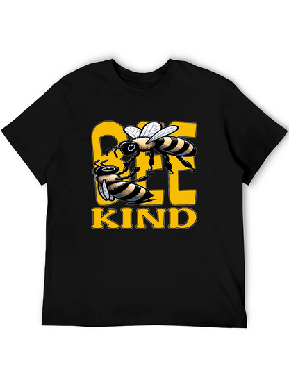 Bee Kind Graphic Tee - Black Cotton T-Shirt