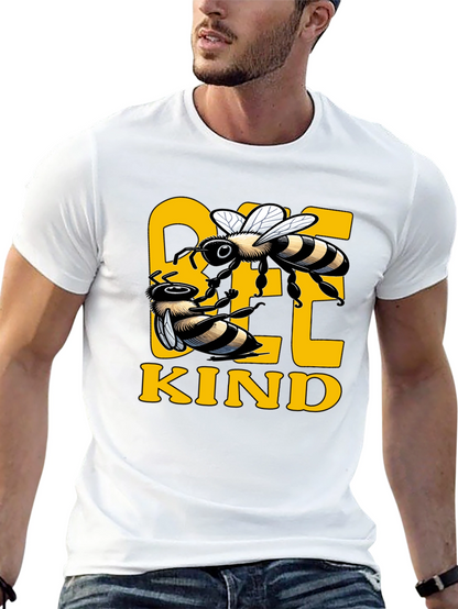 Bee Kind Graphic Tee - Black Cotton T-Shirt