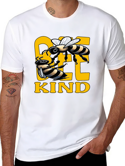 Bee Kind Graphic Tee - Black Cotton T-Shirt