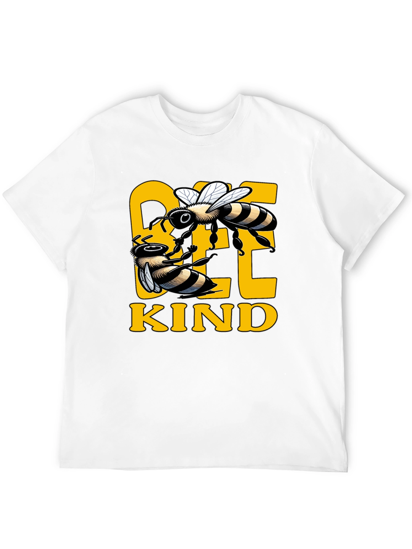 Bee Kind Graphic Tee - Black Cotton T-Shirt