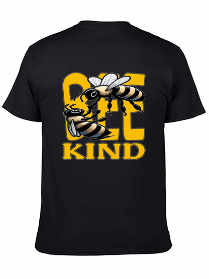 Bee Kind Graphic Tee - Black Cotton T-Shirt