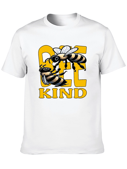 Bee Kind Graphic Tee - Black Cotton T-Shirt
