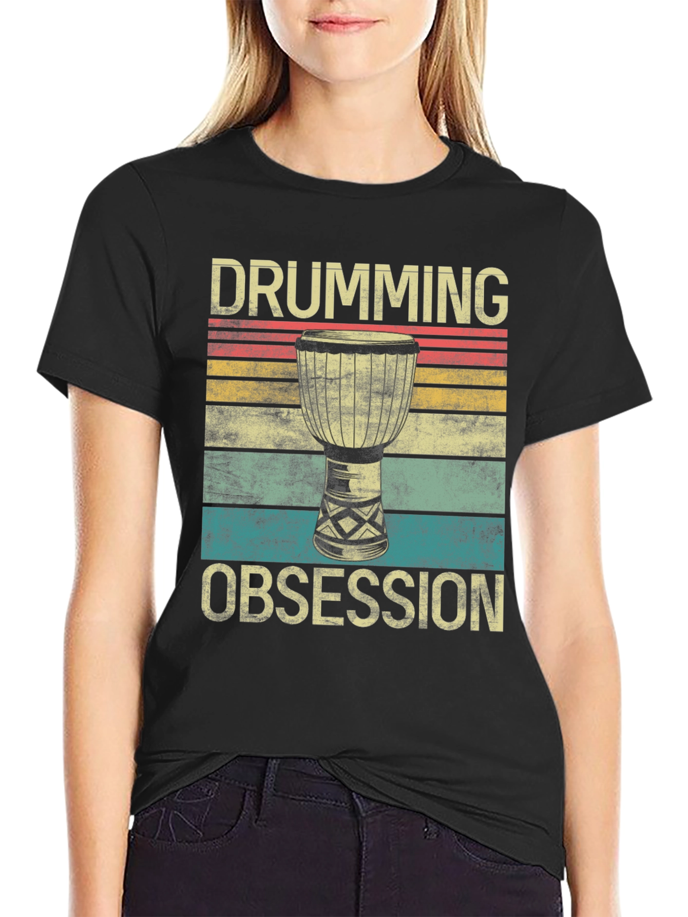 Drumming Obsession Retro T-Shirt