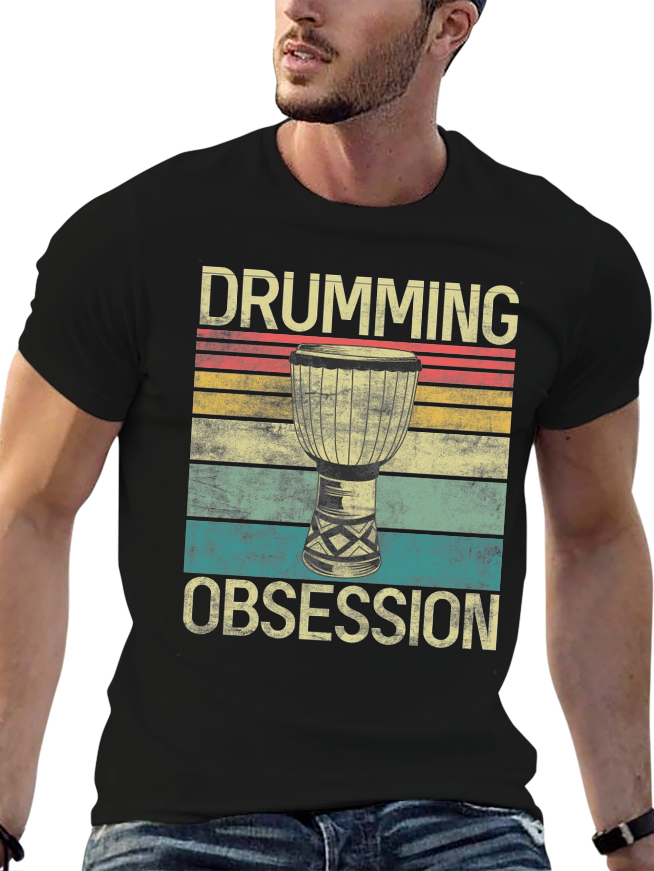Drumming Obsession Retro T-Shirt