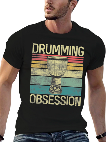 Drumming Obsession Retro T-Shirt