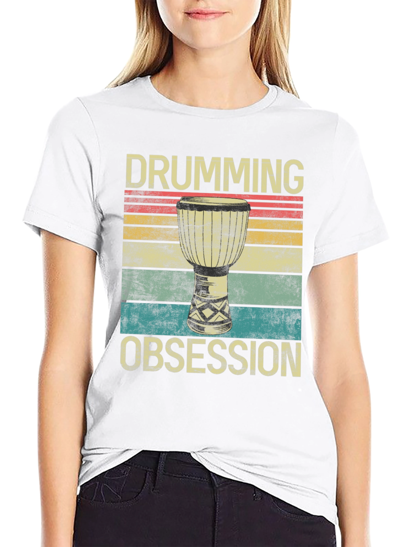 Drumming Obsession Retro T-Shirt