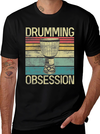 Drumming Obsession Retro T-Shirt