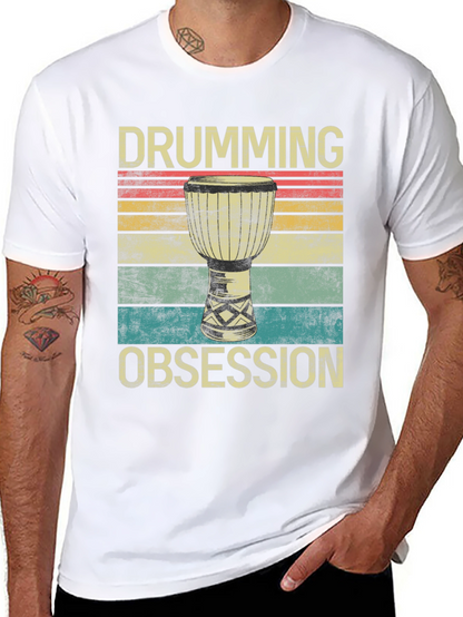 Drumming Obsession Retro T-Shirt