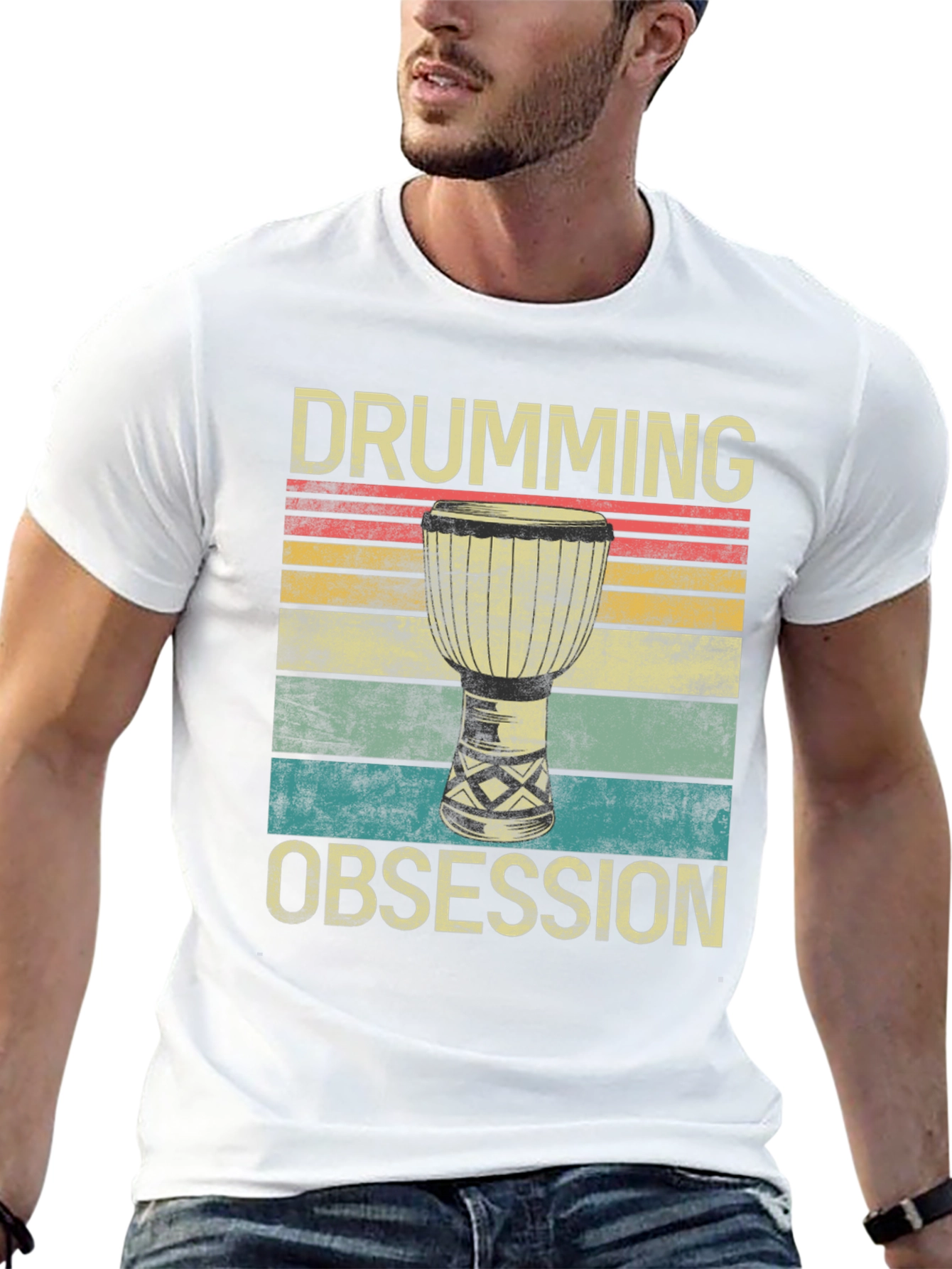 Drumming Obsession Retro T-Shirt