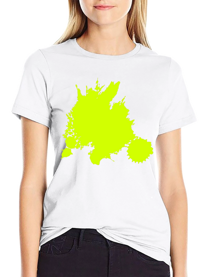Neon Splatter Black Tee - Unique Graphic Print