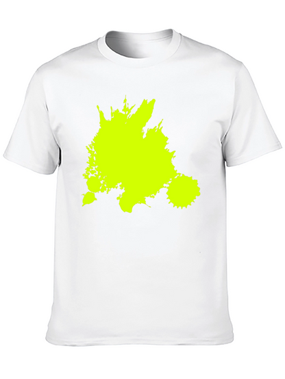 Neon Splatter Black Tee - Unique Graphic Print
