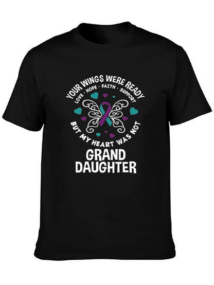 Granddaughter Memorial T-Shirt - Wings Ready Heart Not