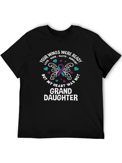 Granddaughter Memorial T-Shirt - Wings Ready Heart Not