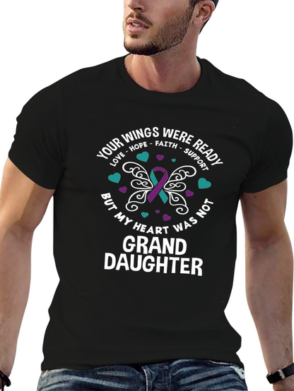 Granddaughter Memorial T-Shirt - Wings Ready Heart Not