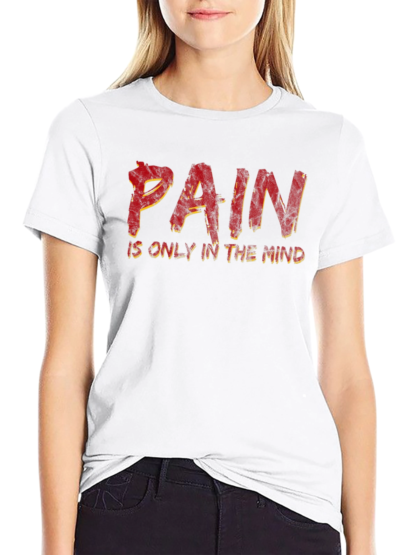 Pain is Only in the Mind Black T-Shirt