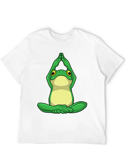 Yoga Frog Graphic Tee - Black Cotton Comfort