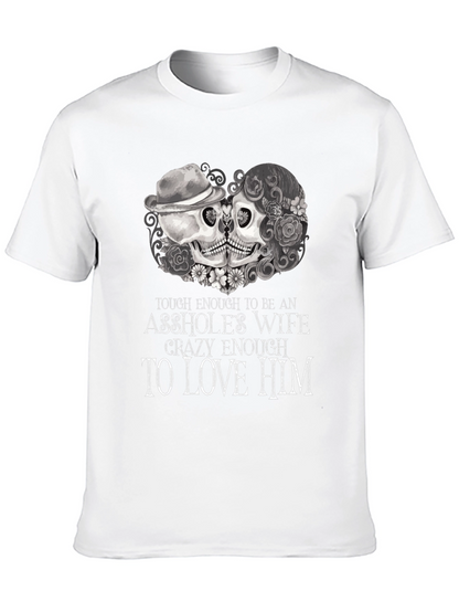 Tough Enough Skull Couple Graphic Tee