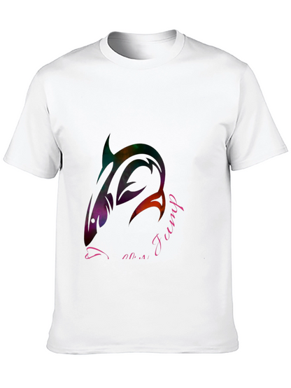 Cool Shark Jump Graphic Black T-Shirt