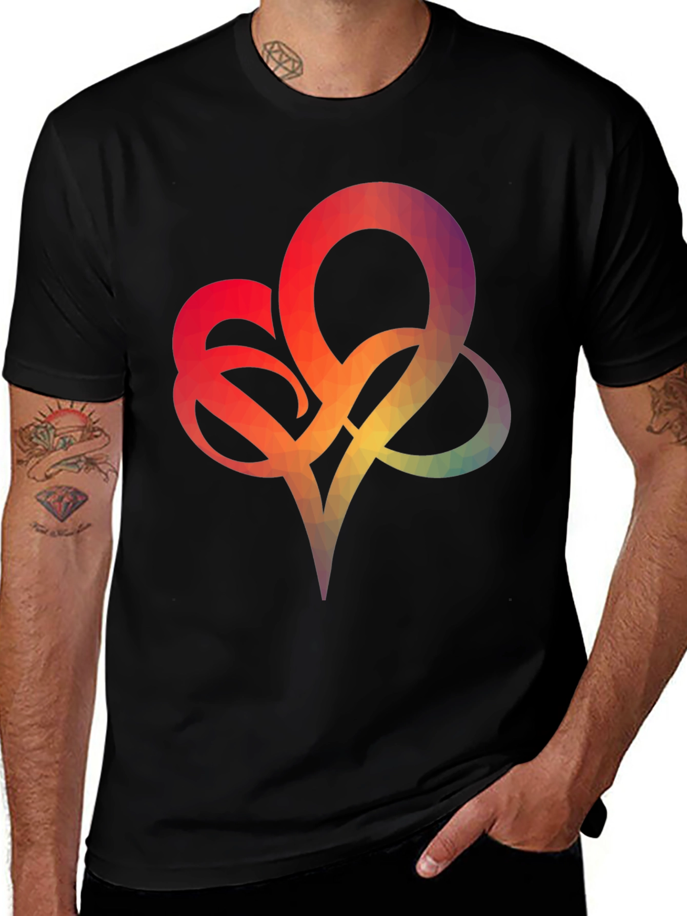 Geometric Heart Graphic Tee