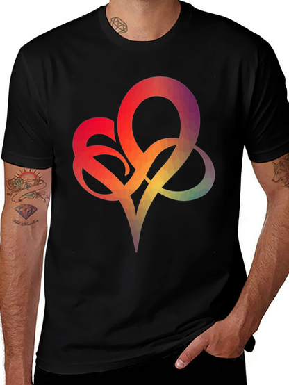 Geometric Heart Graphic Tee