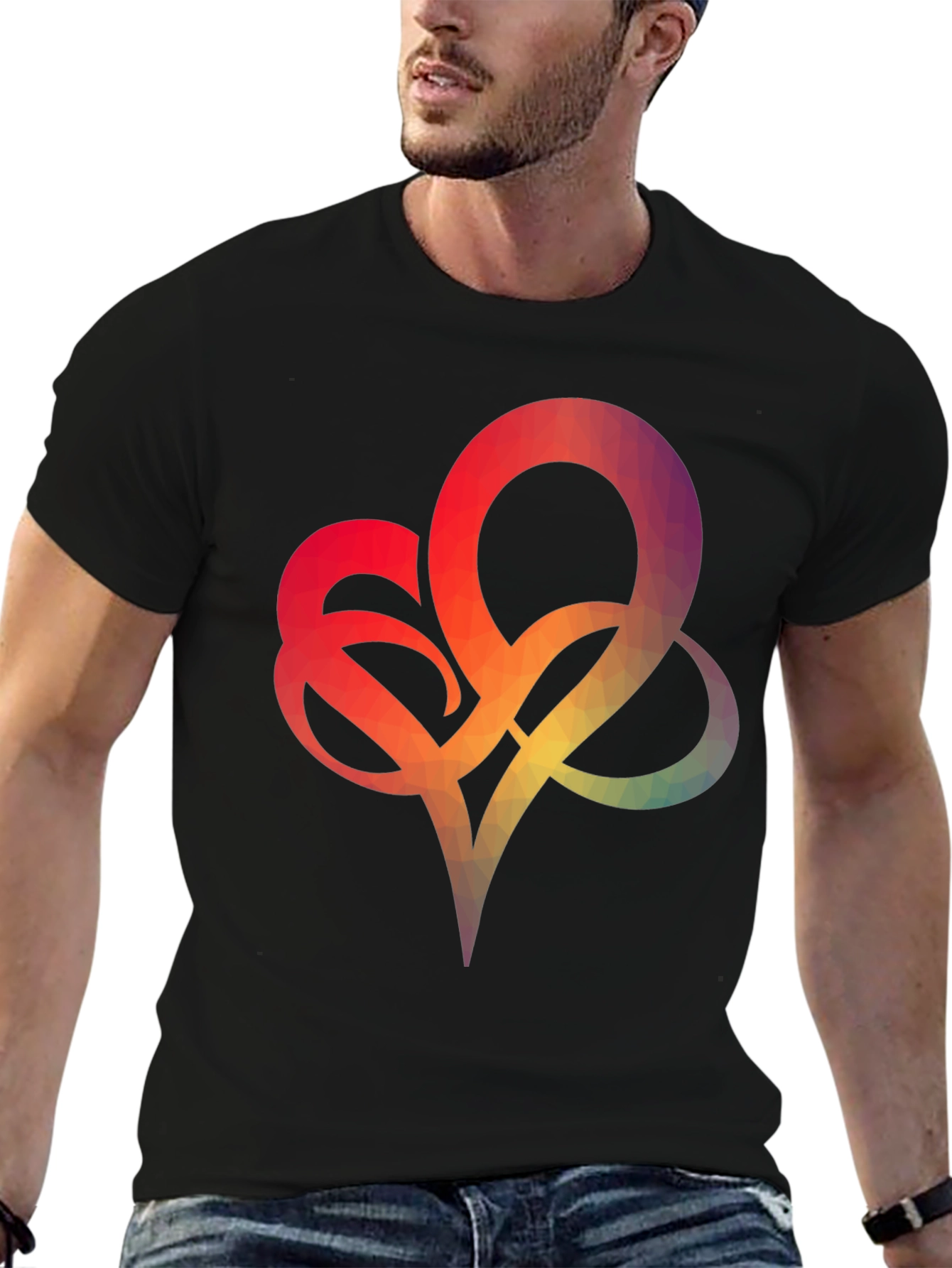 Geometric Heart Graphic Tee