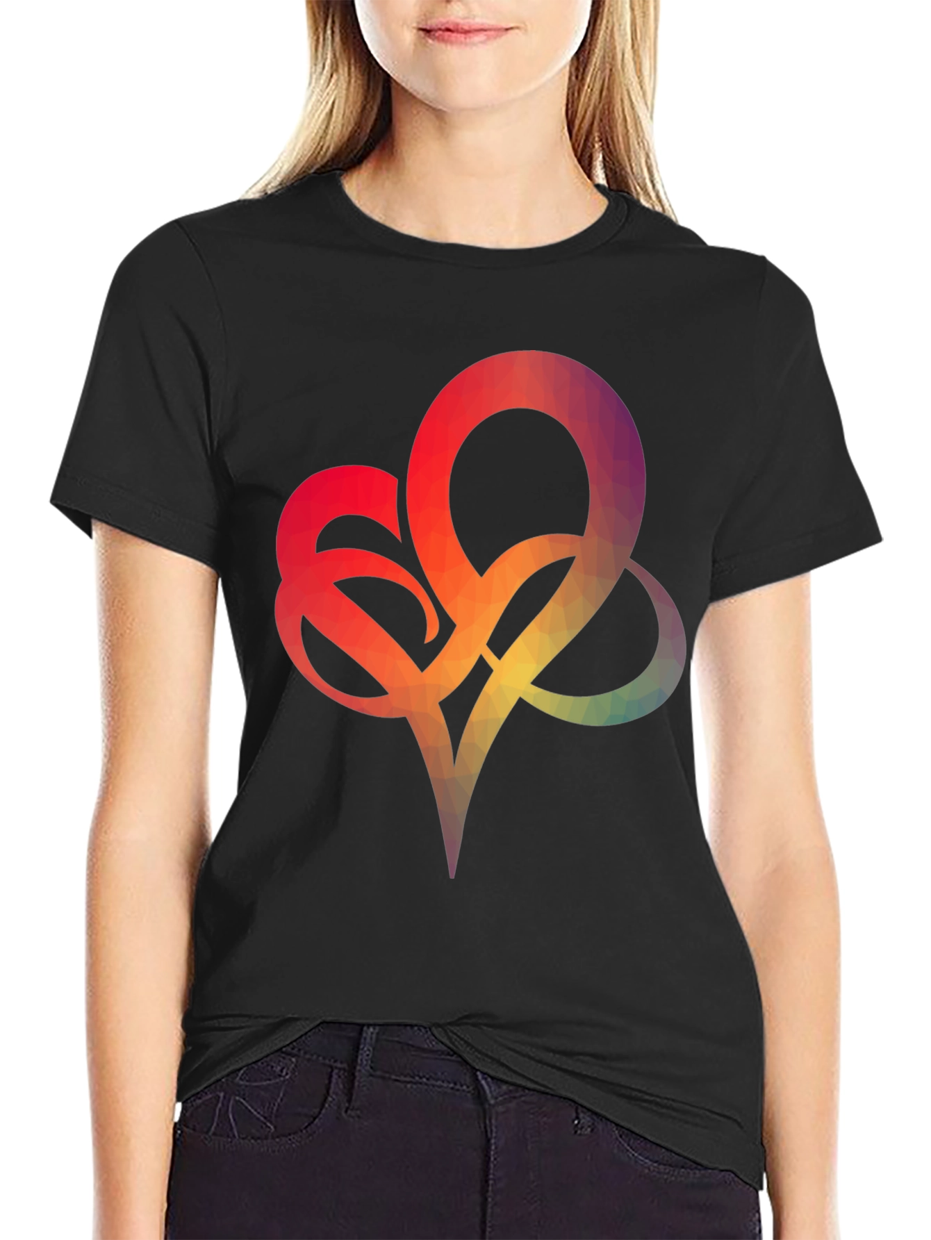 Geometric Heart Graphic Tee