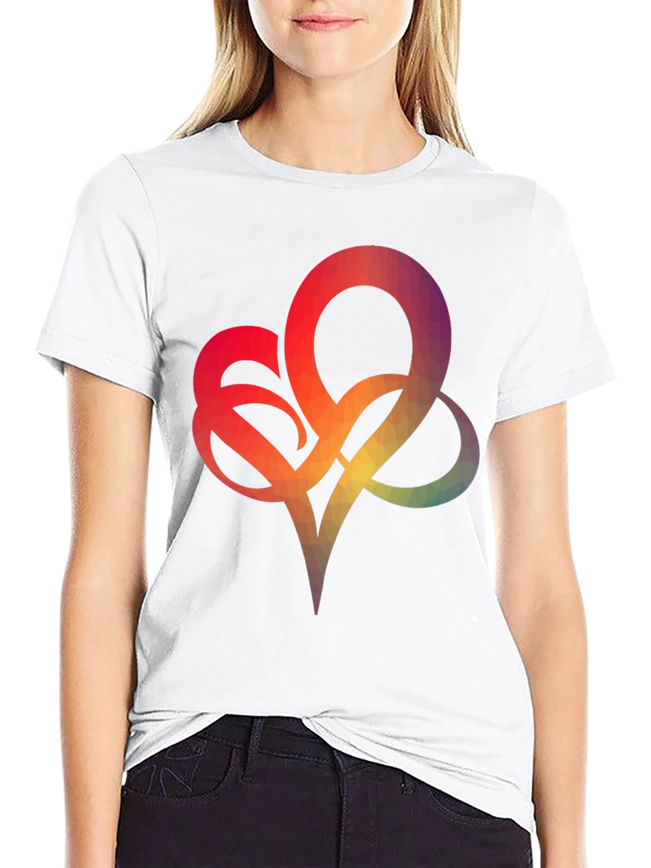 Geometric Heart Graphic Tee