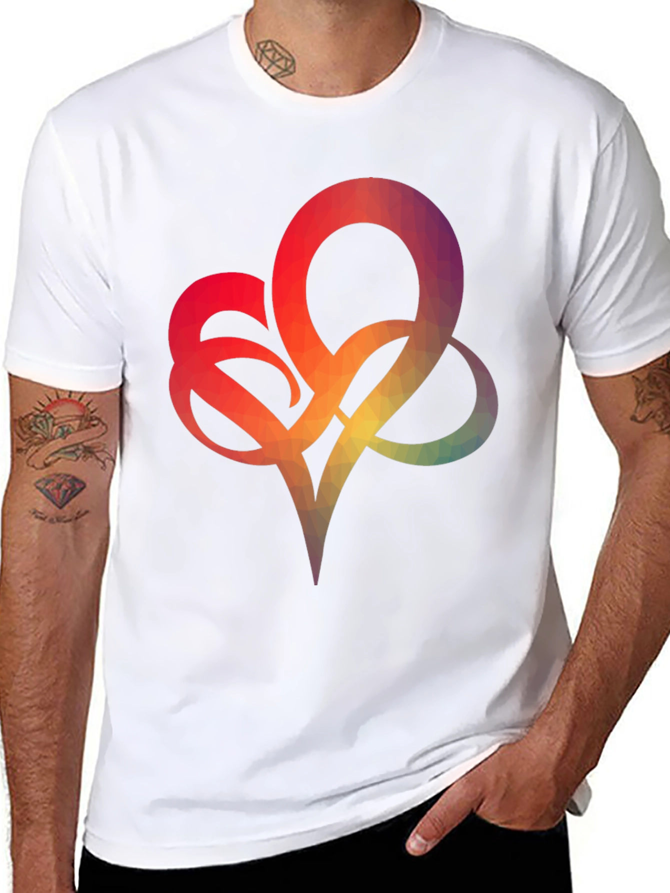 Geometric Heart Graphic Tee