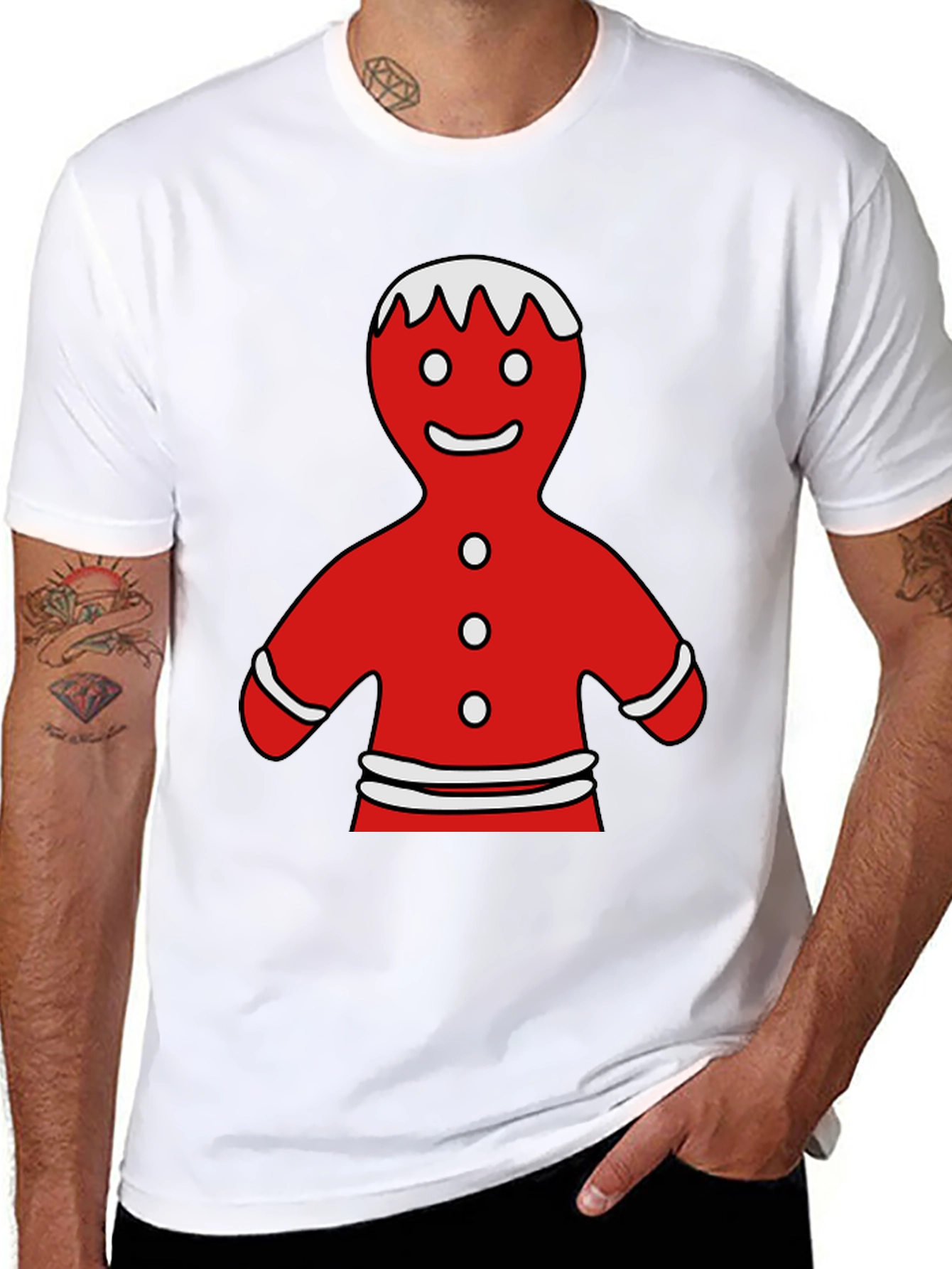 Gingerbread Man Graphic Tee - Holiday Festive Shirt